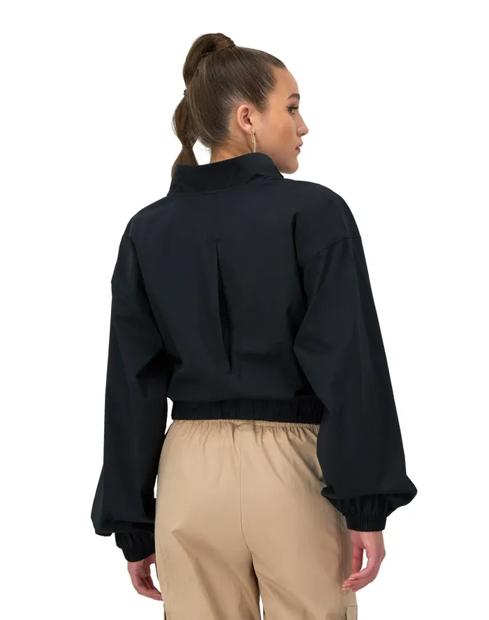 Campus ZipUp Jacket C Logo Black Women Champion Jackets