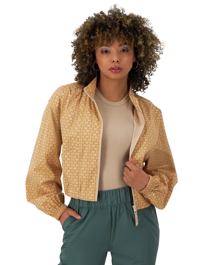 Campus ZipUp Jacket Lightweight C Logo C Interlock Tantalizing Tan Women Champion Jackets
