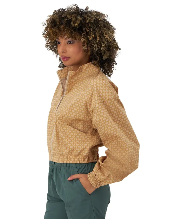 Campus ZipUp Jacket Lightweight C Logo C Interlock Tantalizing Tan Women Champion Jackets