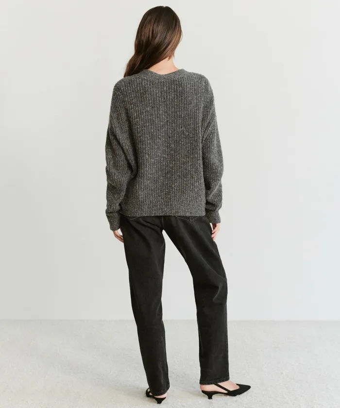 Cardigans Women Jenni Kayne Cropped Cashmere Cocoon Charcoal Charcoal