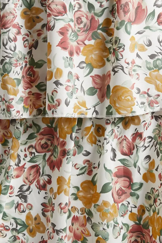 Caro Midi Dress 8211 One Shoulder Tiered Dress In Multi Floral Women Showpo Curve Clothes