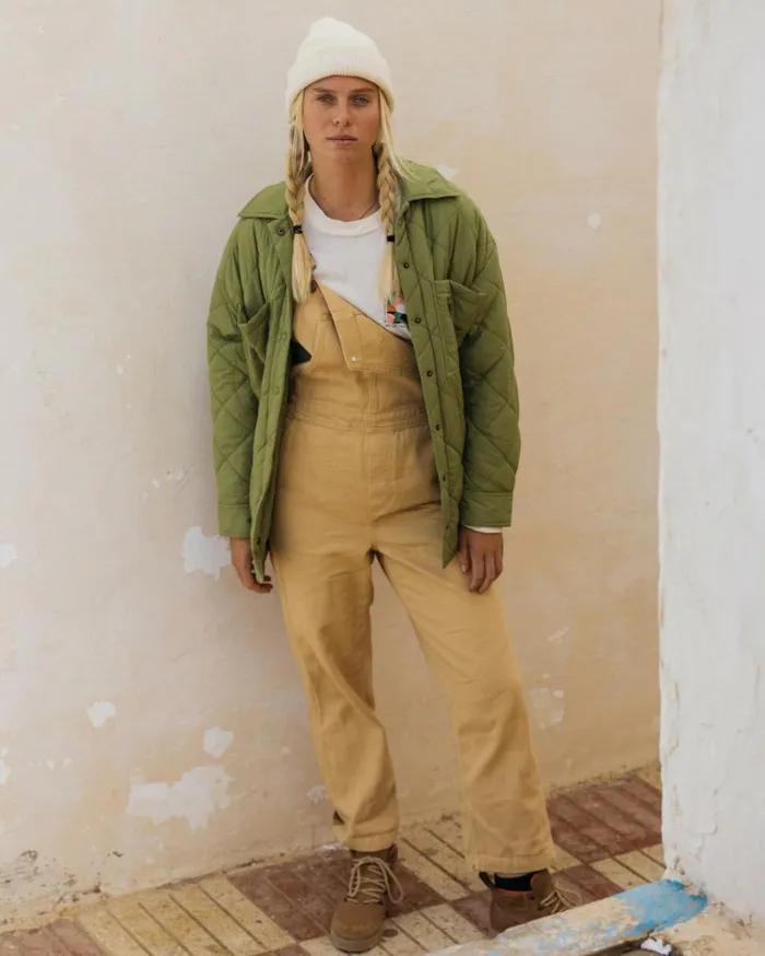 Casual Morning Wide Leg Overalls Latte Women Billabong Pants