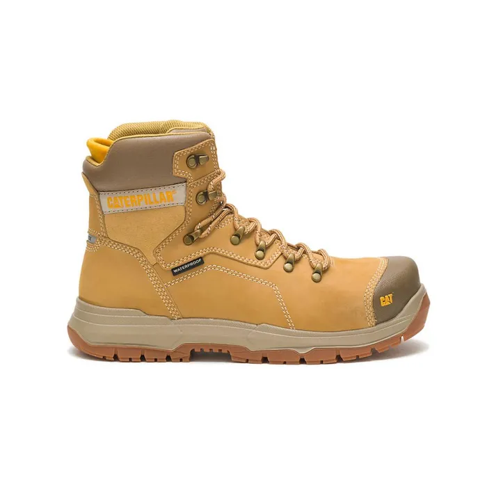 Cat Footwear Steel Toe Men039s Diagnostic 20 Waterproof Steel Toe Work Boot Honey Reset 8211 Men