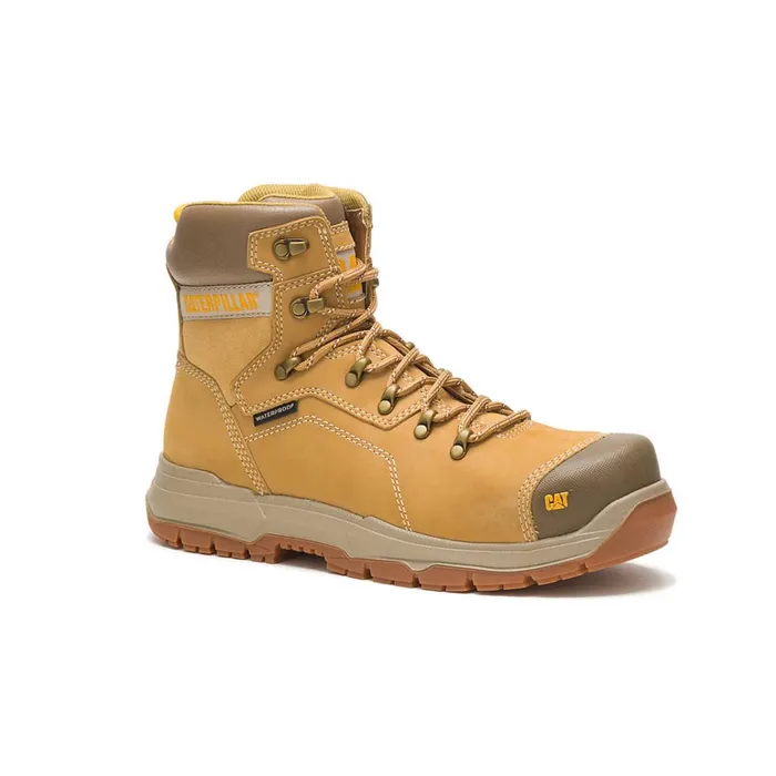 Cat Footwear Steel Toe Men039s Diagnostic 20 Waterproof Steel Toe Work Boot Honey Reset 8211 Men