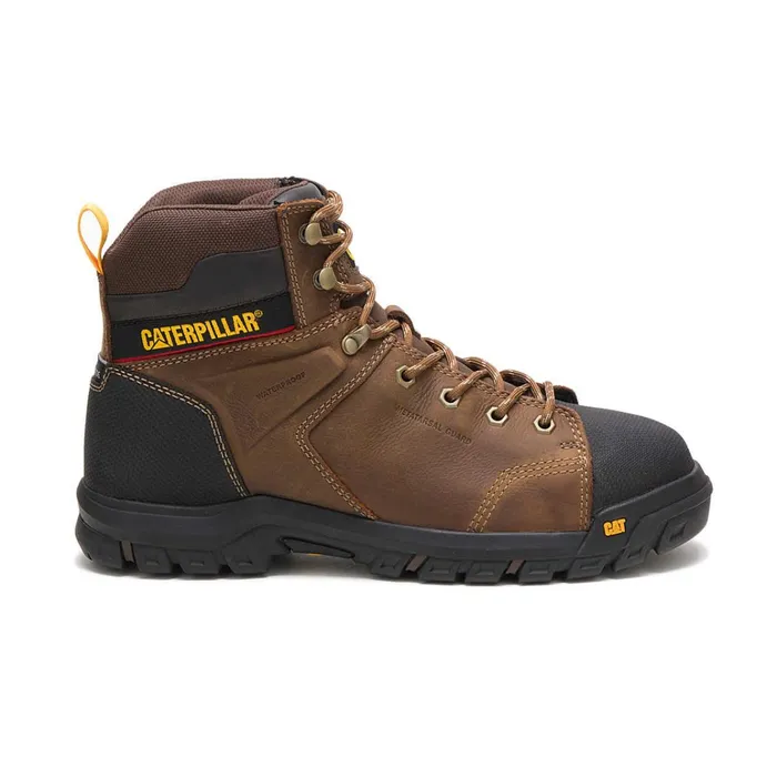 Cat Footwear Steel Toe Men039s Wellspring Waterproof Metatarsal Guard Steel Toe Work Boot Real Brown 8211 Men
