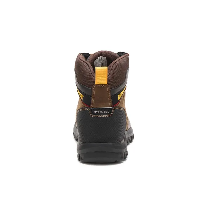 Cat Footwear Steel Toe Men039s Wellspring Waterproof Metatarsal Guard Steel Toe Work Boot Real Brown 8211 Men