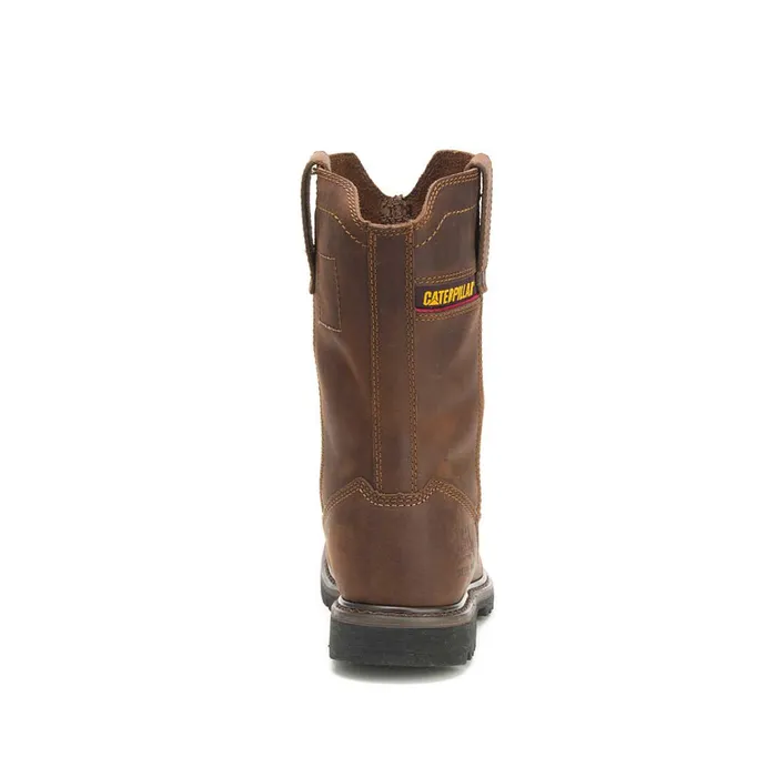Cat Footwear Steel Toe Men039s Wellston Pull On Steel Toe Work Boot Dark Brown 8211 Men