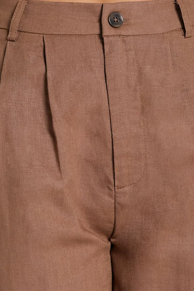 Celenia Pants 8211 High Waisted Wide Leg Pants In Tobacco Women Showpo Conscious