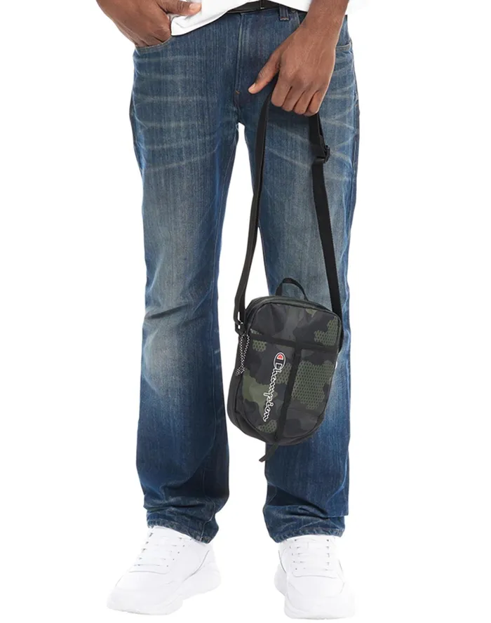 Center Crossbody Bag Script Logo Cargo Oliveblack MenWomen Champion Bags and Backpacks