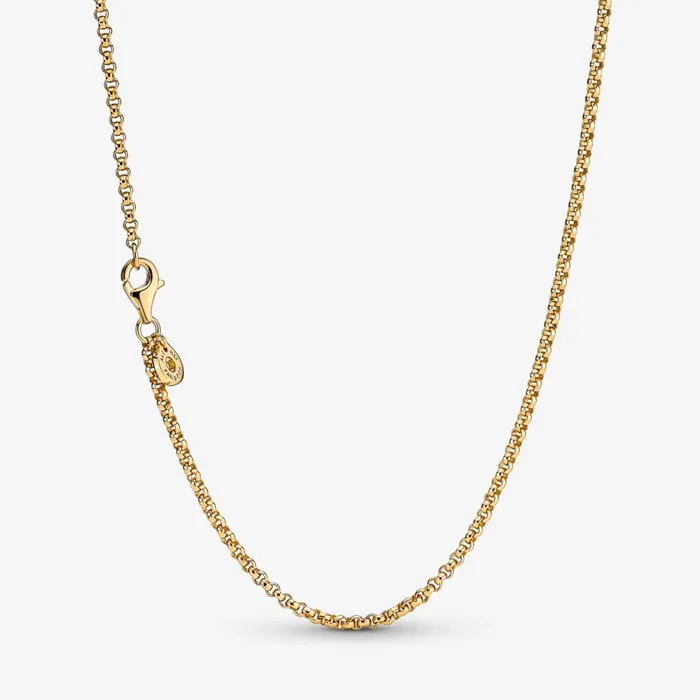 Chain Necklaces Women Pandora Rolo Chain Necklace Gold Plated