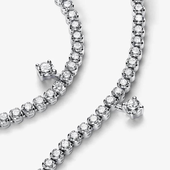 Chains Women Pandora Sparkling Drops Tennis Bracelet Sterling Silver