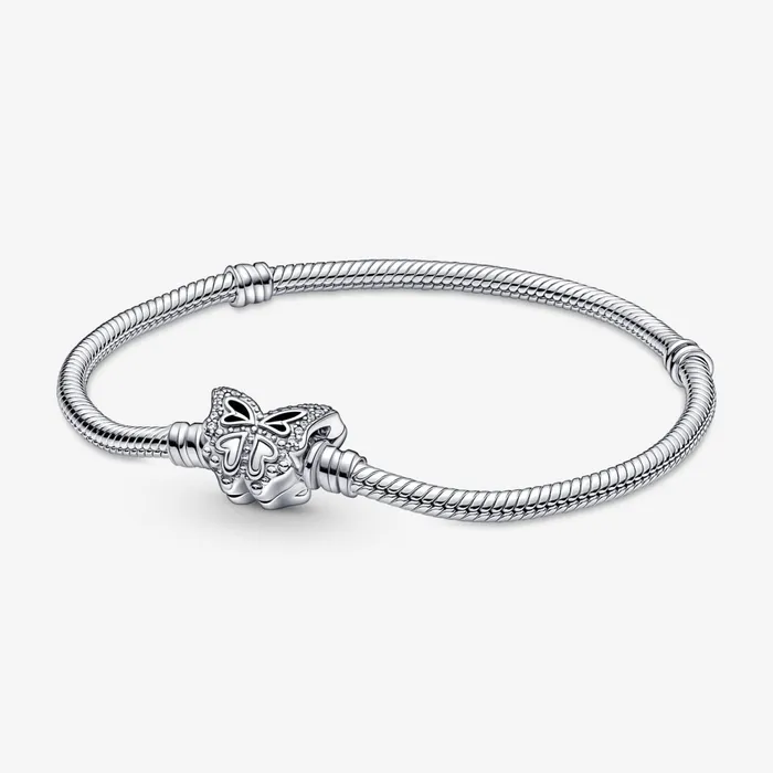 Charm Bracelets Women Pandora Blue Butterfly Dangle Charm And Bracelet Gift Set
