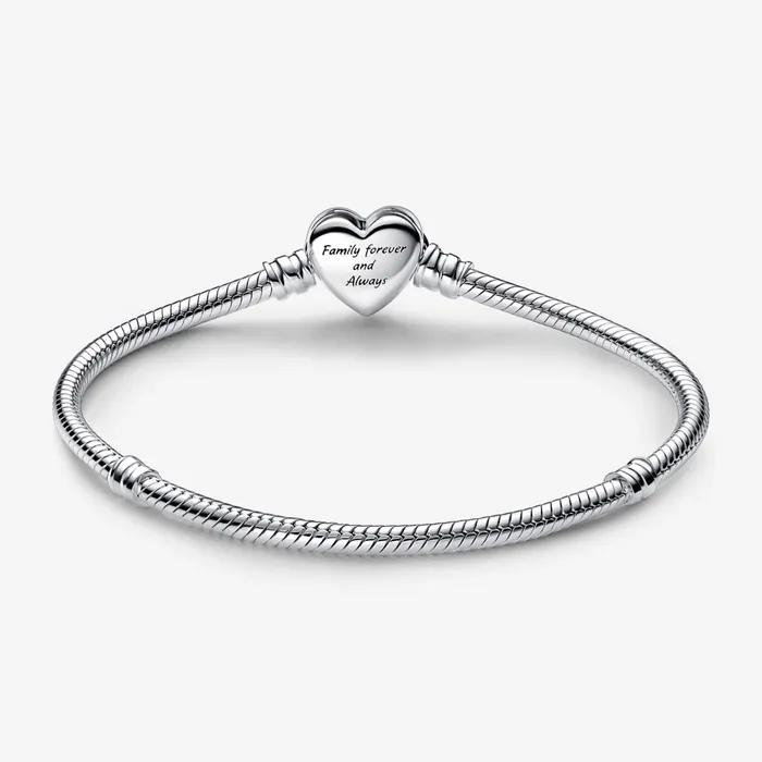 Charm Bracelets Women Pandora Online Moments Sparkling Infinity Heart Clasp Snake Chain Bracelet