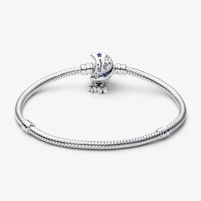Charm Bracelets Women Pandora Online Moments Sparkling Moon Clasp Snake Chain Bracelet