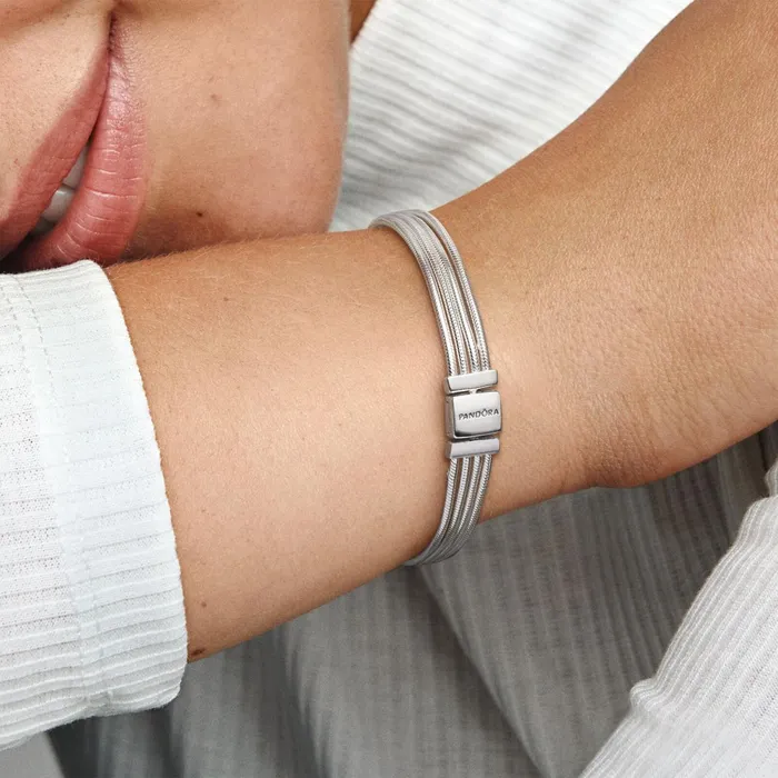 Charm Bracelets Women Pandora Online Reflexions Multi Snake Chain Bracelet Sterling Silver