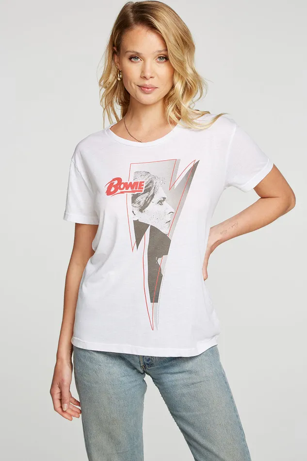 Chaser Brand David Bowie Bowie Bolt Womens Tops