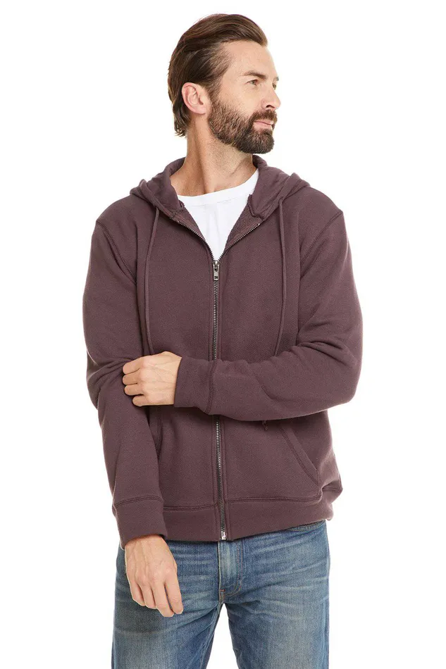 Chaser Brand Outerwear Mens FRENCH TERRY LS ZIP FRONT HOODIE
