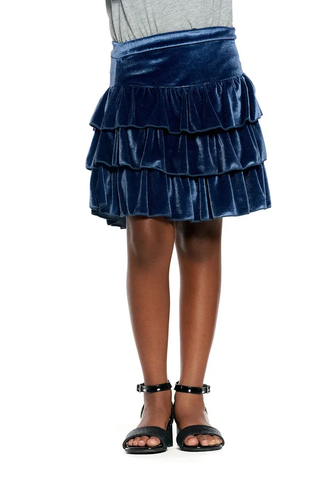 Chaser Brand Stretch Velvet Flouncy Skort Girls Bottoms