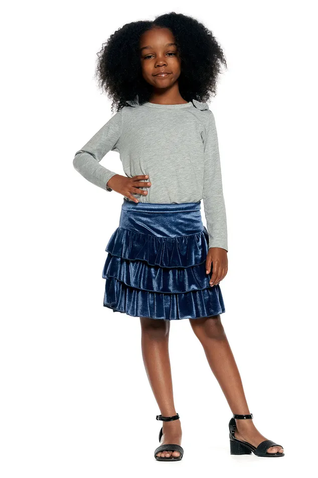 Chaser Brand Stretch Velvet Flouncy Skort Girls Bottoms Chaser Brand Stretch Velvet Flouncy Skort Girls Bottoms