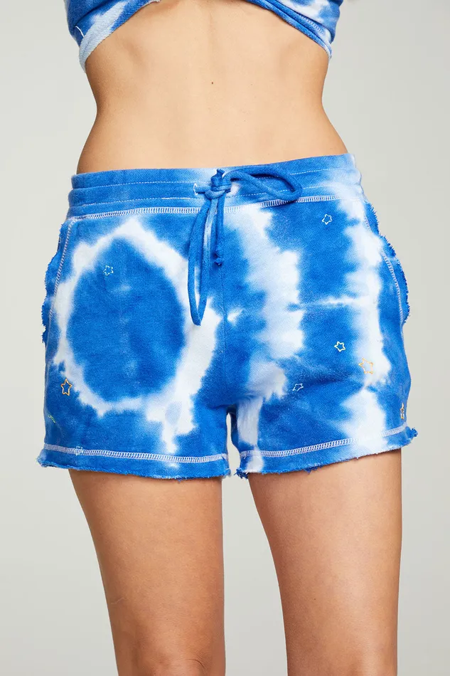 Chaser Brand Tie Dye Star Shorts Womens Bottoms