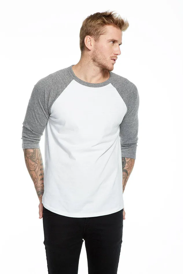 Chaser Brand Tops Mens BLOCKED 34 RAGLAN TEE
