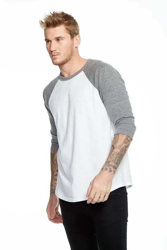 Chaser Brand Tops Mens BLOCKED 34 RAGLAN TEE