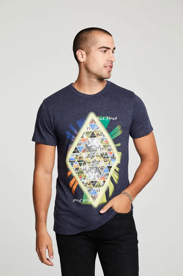 Chaser Brand Tops Mens Pink Floyd Geometric