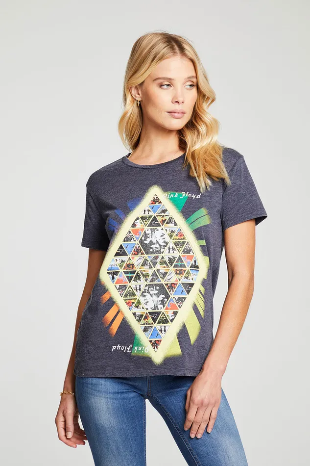 Chaser Brand Tops Womens Pink Floyd Geometric