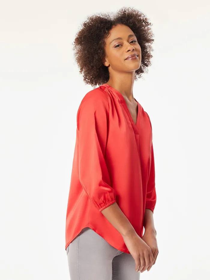 Chiffon VNeck Kelly Blouse Women Jones New York Tops and Blouses Chiffon VNeck Kelly Blouse Women Jones New York Tops and Blouses