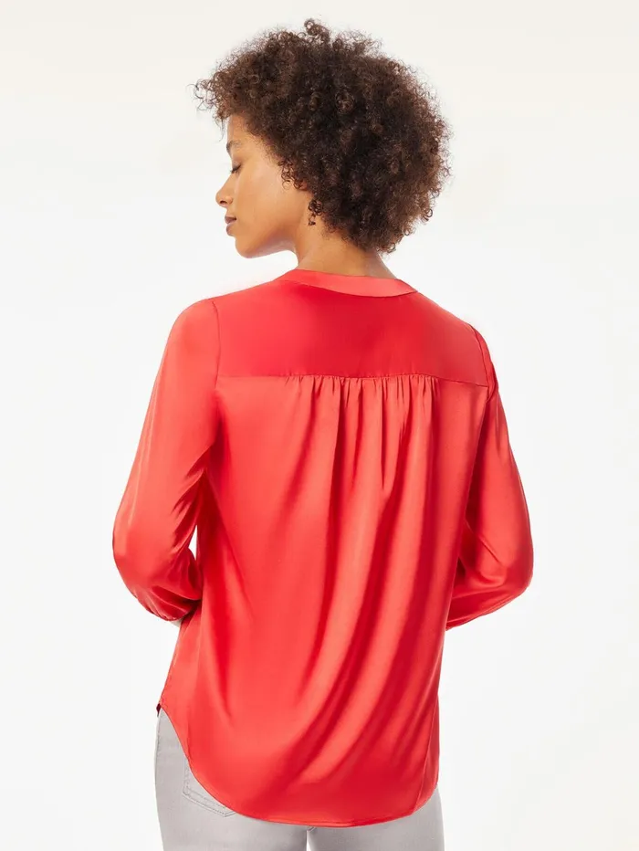 Chiffon VNeck Kelly Blouse Women Jones New York Tops and Blouses Chiffon VNeck Kelly Blouse Women Jones New York Tops and Blouses