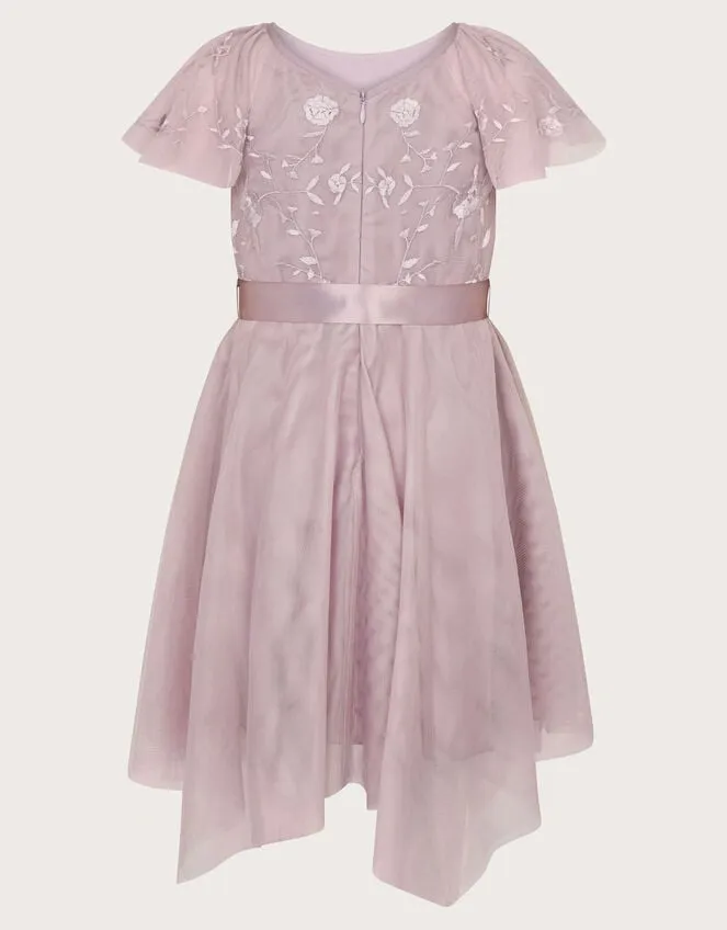 Children Amelia Embroidered Dress Purple Monsoon Dresses