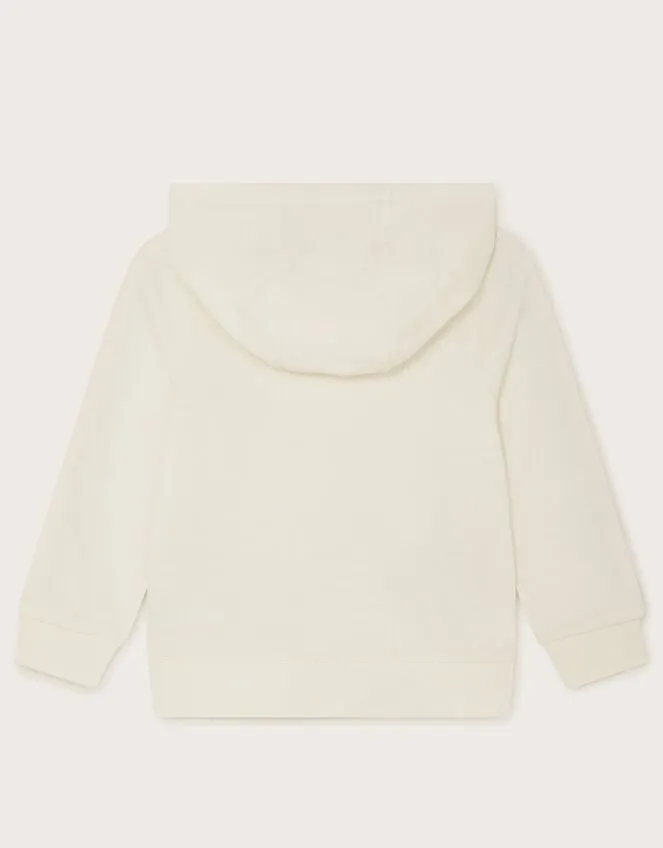 Children Applique Badge Hoodie Ivory Monsoon Tops and TShirts