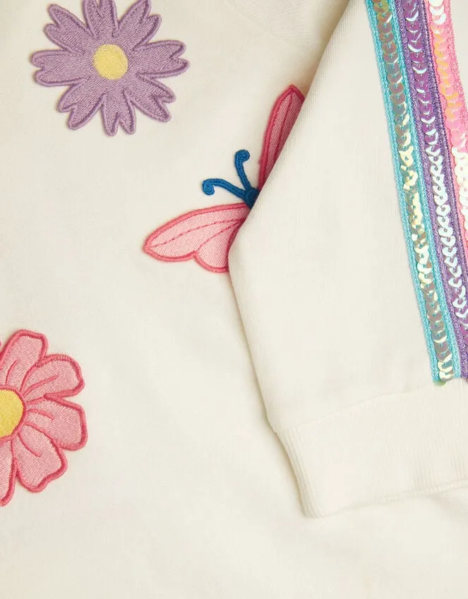 Children Applique Badge Hoodie Ivory Monsoon Tops and TShirts