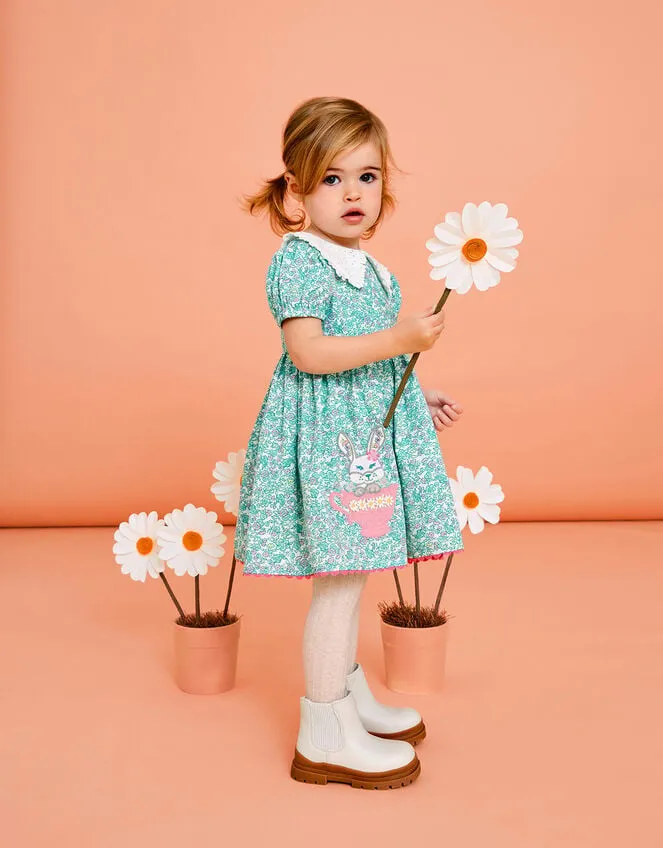 Children Baby Bunny Teacup Dress Blue Monsoon Dresses