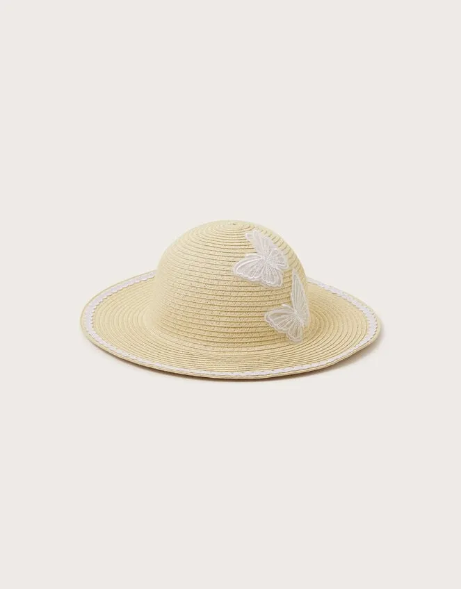 Children Baby Butterfly Floppy Hat Natural Monsoon Hats and Sunglasses