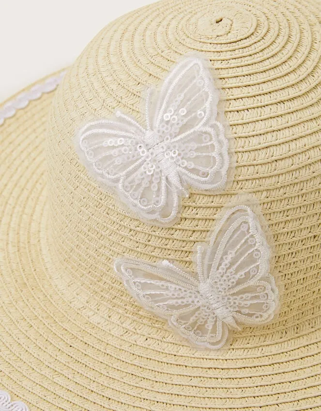 Children Baby Butterfly Floppy Hat Natural Monsoon Hats and Sunglasses
