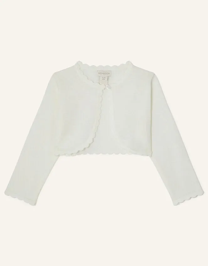 Children Baby Niamh Cardigan Ivory Monsoon Knitwear and Cardigans