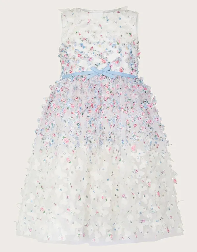 Children Confetti 3d Petal Dress Ivory Monsoon Dresses