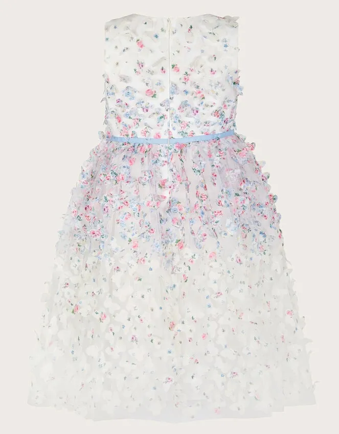 Children Confetti 3d Petal Dress Ivory Monsoon Dresses