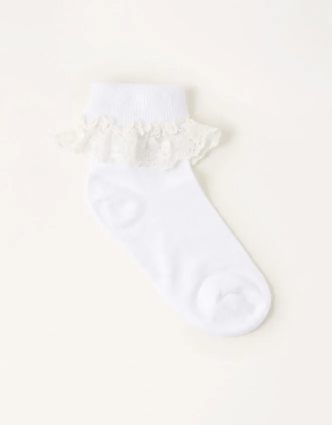Children Flower Lace Socks White Monsoon Girls039 Tights and Socks
