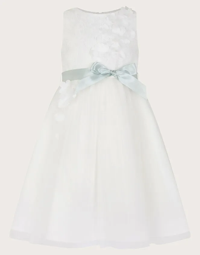 Children Frankie Scuba Bridesmaid Dress Ivory Monsoon Dresses