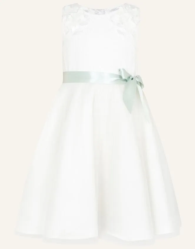 Children Freya Scuba Bridesmaid Dress Ivory Monsoon Dresses