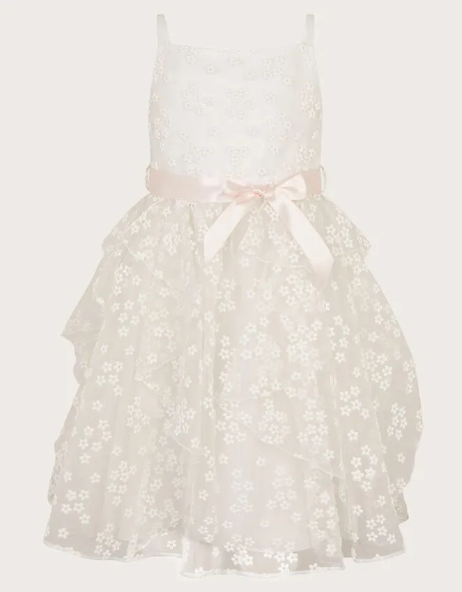 Children Jasmine Organza Flower Dress Ivory Monsoon Dresses