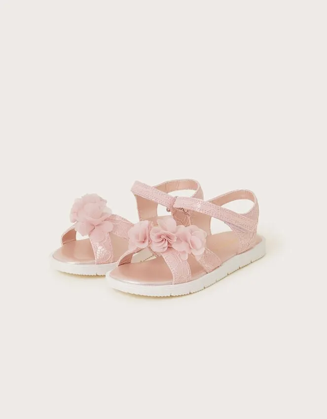 Children Lace Corsage Sandals Pink Monsoon Girls039 Shoes and Sandals