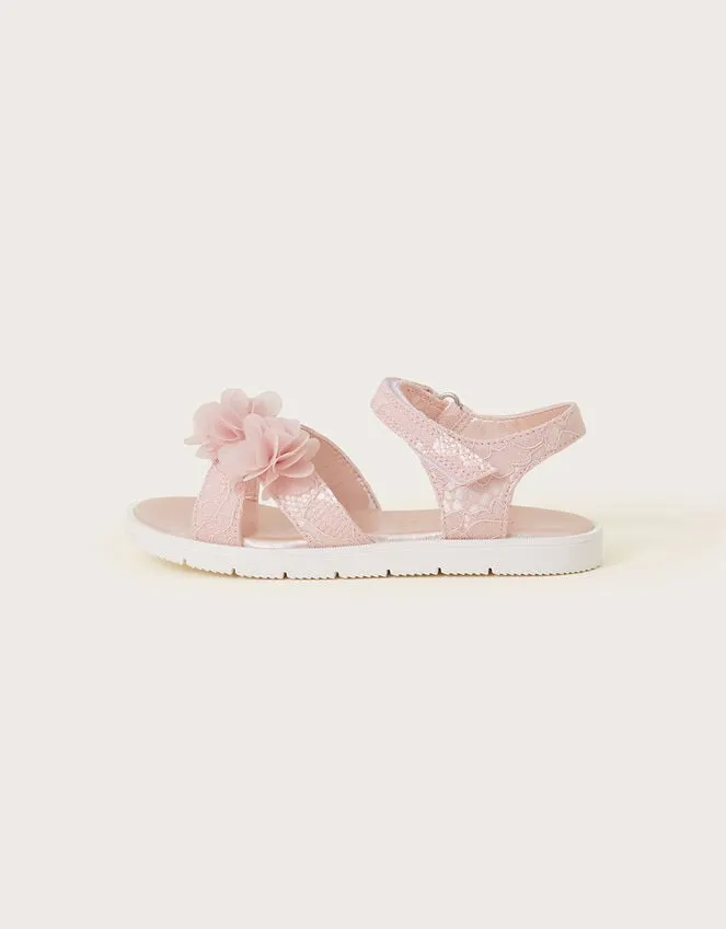 Children Lace Corsage Sandals Pink Monsoon Girls039 Shoes and Sandals