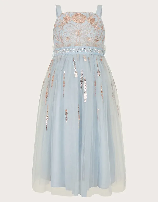 Children Land Of Wonder Aurora Embellished Maxi Dress Blue Monsoon Dresses