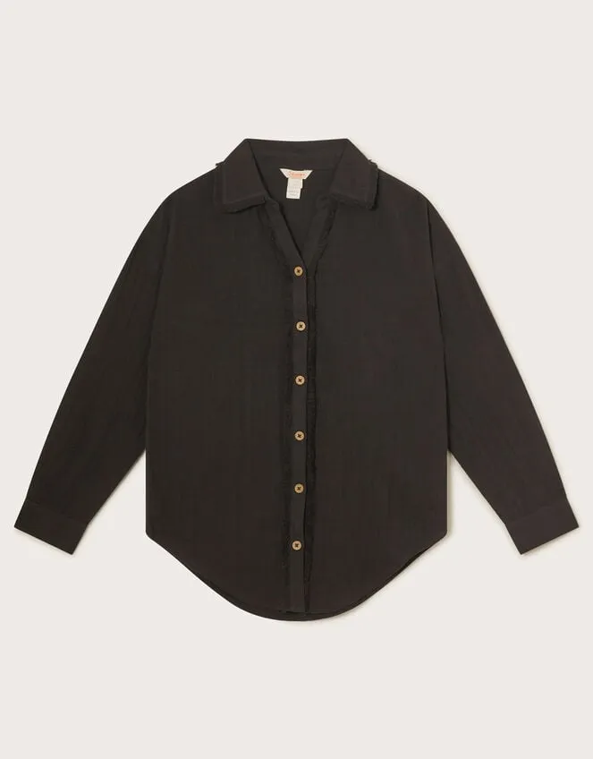 Children Long Sleeve Beach Shirt Black Monsoon Beachwear and Swimwear