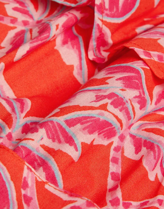 Children Palm Print Hanky Hem TwoPiece Red Monsoon Dresses