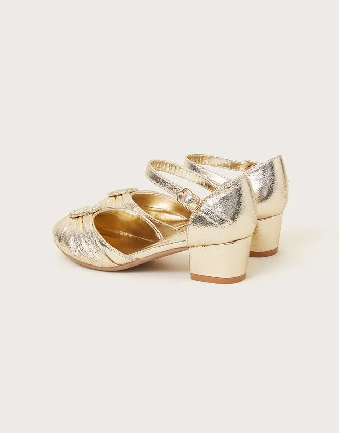 Children Pleated TwoPart Heels Gold Monsoon Partywear