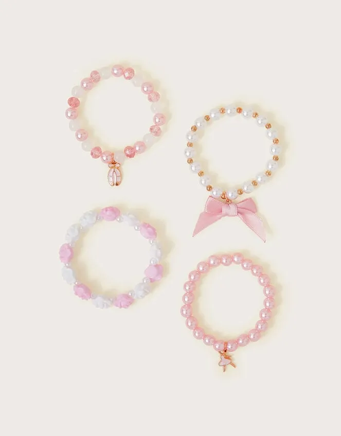 Children Rosa Ballerina Bracelets 4 Pack Monsoon Girls039 Jewellery